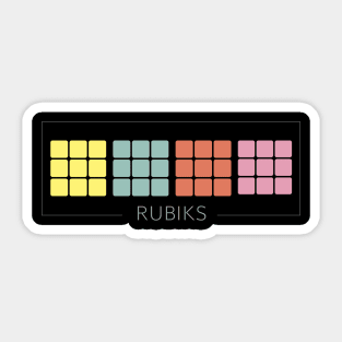 Minimal Rubiks cube colorful Sticker